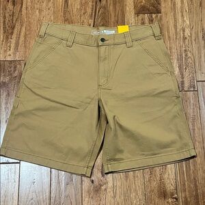 Carhartt Men's Khaki Flat Front Shorts Sz 34 nwt men’s shorts  #722